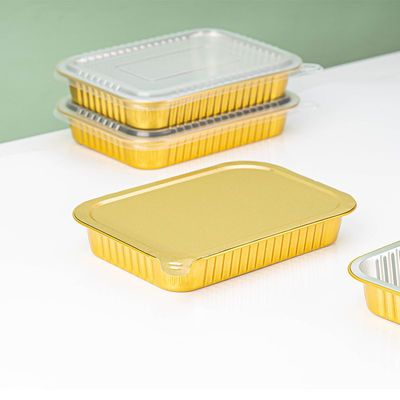 Contenitore di foglio di alluminio di qualità alimentare, comodo e riutilizzabile, ecologico e con coperchio