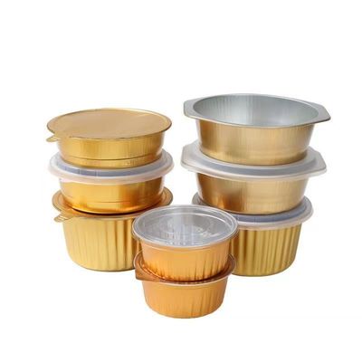 Contenitore di foglio di alluminio di qualità alimentare, comodo e riutilizzabile, ecologico e con coperchio
